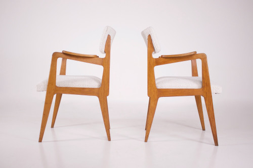 Paire de fauteuils style Marcel Gascoin.