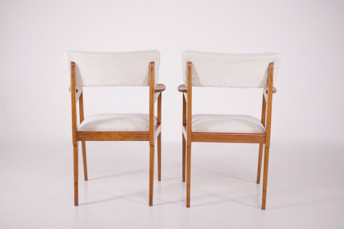 Paire de fauteuils style Marcel Gascoin.