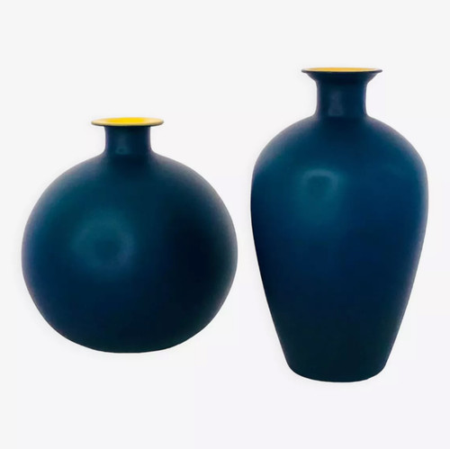 Vases en verre de Murano dans le style de Carlo Moretti, Italie années 70