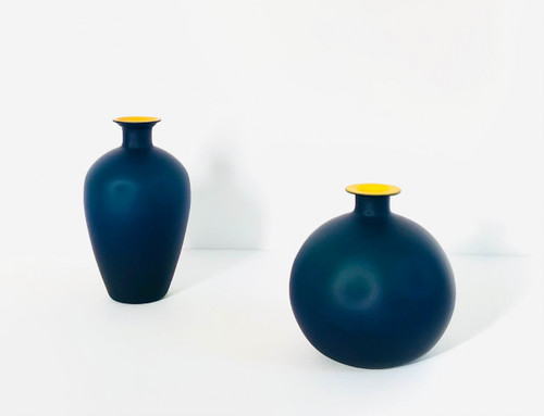 Vases en verre de Murano dans le style de Carlo Moretti, Italie années 70