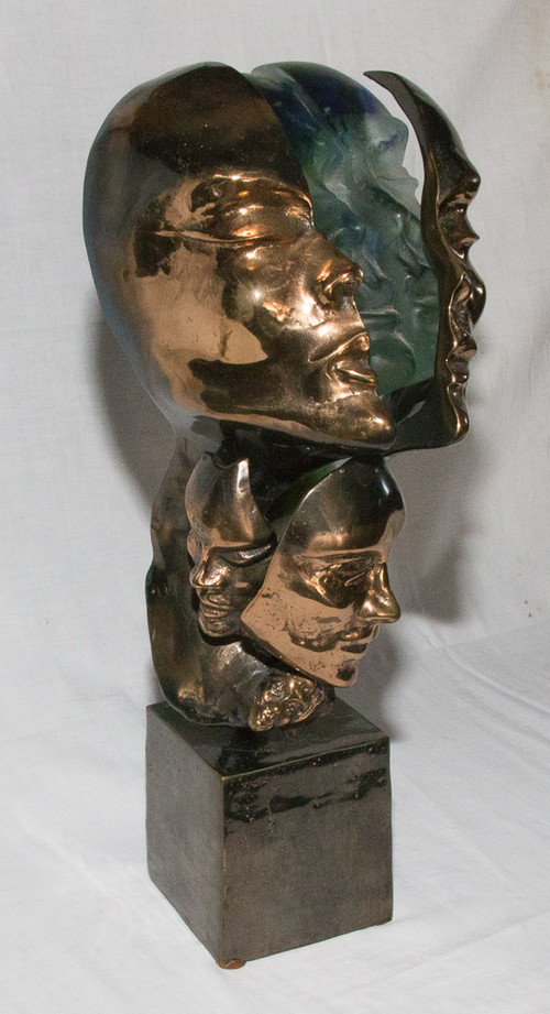 Lampada scultura di Yves Lohe anni '90
