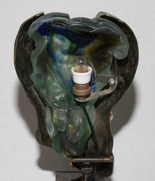 Lampada scultura di Yves Lohe anni '90