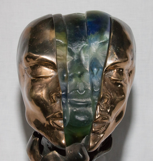 Lampada scultura di Yves Lohe anni '90