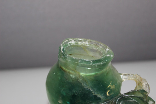 Vase Couvert En Fluorine à Décor De Fleurs , Asie 