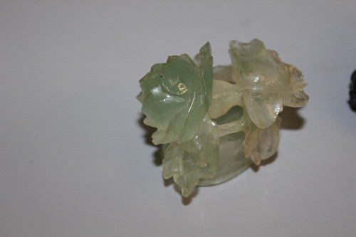 Vase Couvert En Fluorine à Décor De Fleurs , Asie 