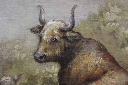 Olio Su Tela Mucca E Pecora XIX