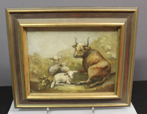 Olio Su Tela Mucca E Pecora XIX