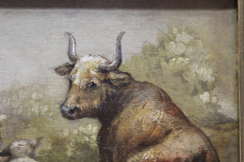 Olio Su Tela Mucca E Pecora XIX