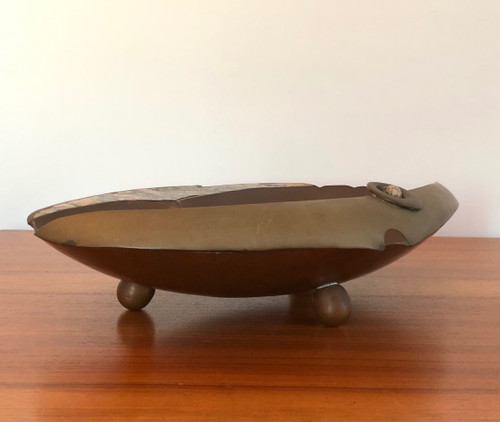 “Fish” cup in copper and mother-of-pearl by G. Espinosa, Mexico 1960s