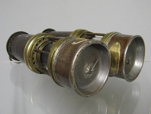Paire De Lampes De Mineur Dufrane Castiau De Reconnaisance. 