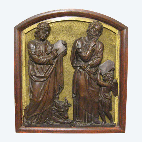 Scuola francese del XVII secolo. Evangelisti San Luca e San Matteo.