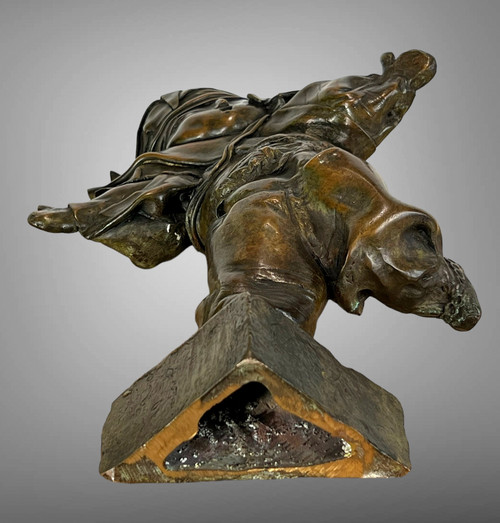 PATINATED BRONZE SIGNED BY “MARIE FILLON 1953” REPRESENTING A DANCING TODDLER
