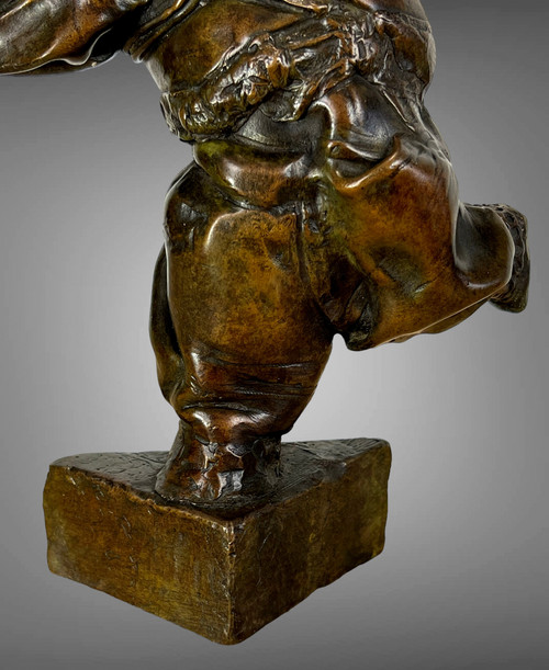 PATINATED BRONZE SIGNED BY “MARIE FILLON 1953” REPRESENTING A DANCING TODDLER