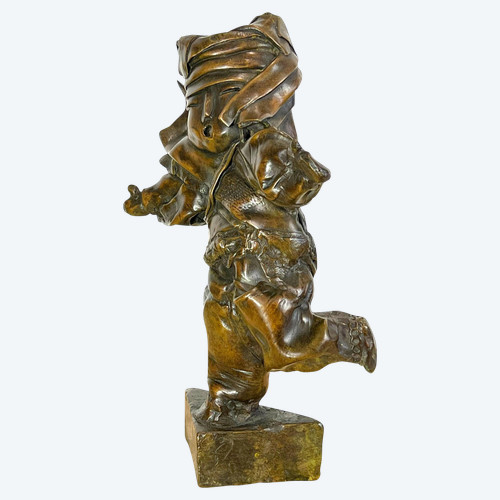 PATINATED BRONZE SIGNED BY “MARIE FILLON 1953” REPRESENTING A DANCING TODDLER