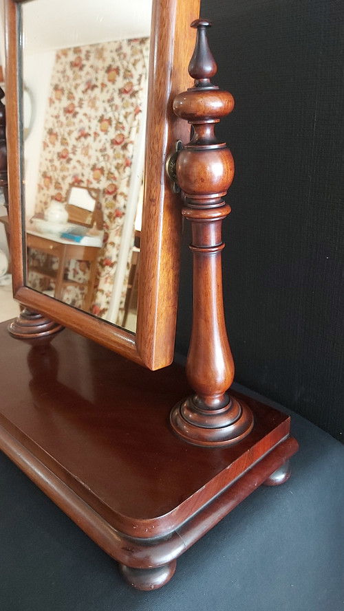 Psyché de table anglaise en acajou