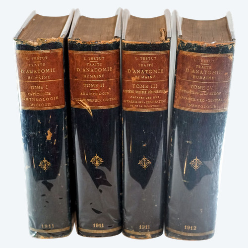 L. TESTUT, TRAITÉ D'ANATOMIE HUMAINE, 4 tomes, 1911 - 1912