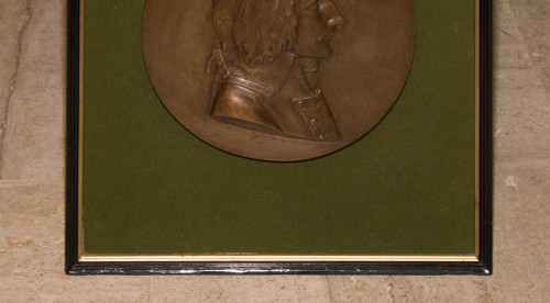 Medaglione in bronzo del generale Bonaparte Boizot XIX secolo