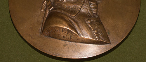 Medaglione in bronzo del generale Bonaparte Boizot XIX secolo