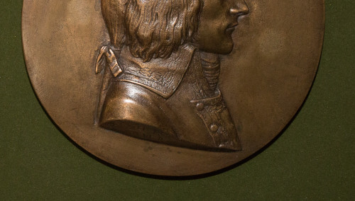 Medaglione in bronzo del generale Bonaparte Boizot XIX secolo