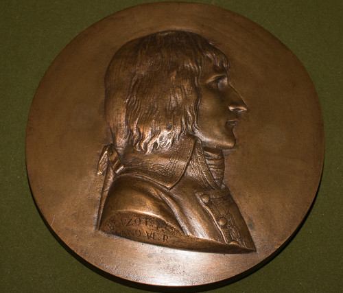 Medaglione in bronzo del generale Bonaparte Boizot XIX secolo