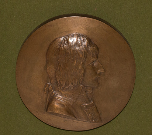 Medaglione in bronzo del generale Bonaparte Boizot XIX secolo