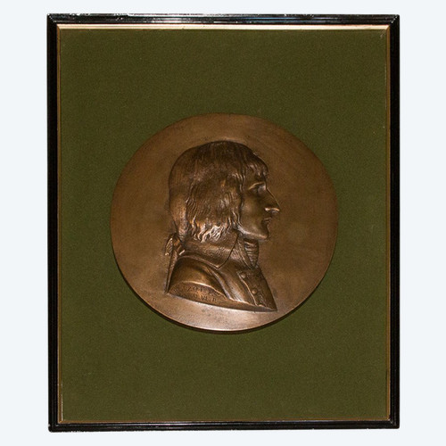 Medaglione in bronzo del generale Bonaparte Boizot XIX secolo