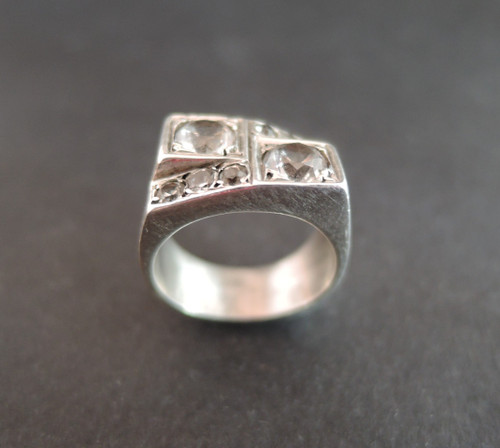 Anello René Boivin con sigillo in argento