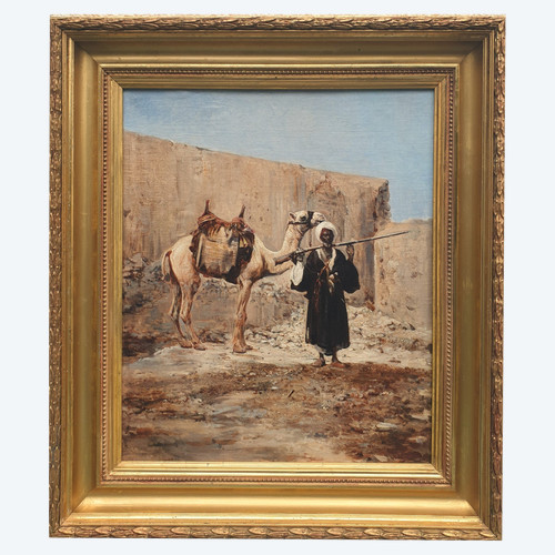 Léon BELLY (Attributed to) - The Arab warrior and his camel