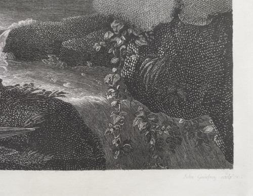 Etching Ossian Engraving After François Gérard 19th C Old Print