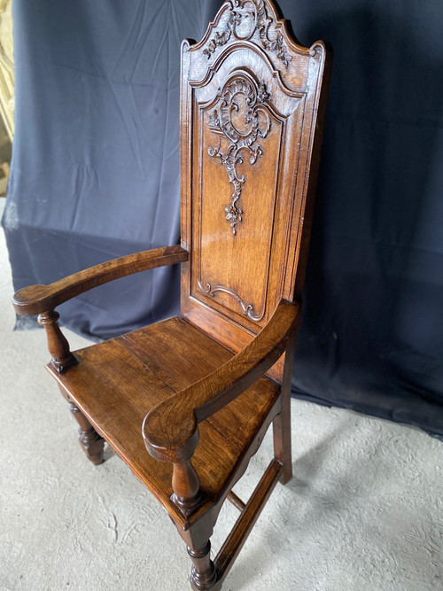 Fauteuil liégeois datant du 19e siècle louis XIV régence 