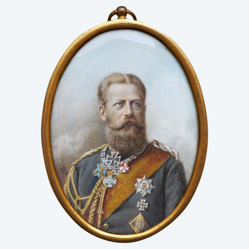 École FRANÇAISE ou ALLEMANDE en 1888, Portrait de Frédéric III de Prusse