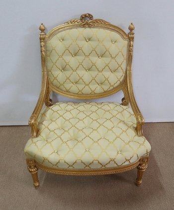 Paire de Fauteuils à la Reine Louis XVI, époque Napoléon III – Milieu XIXème
