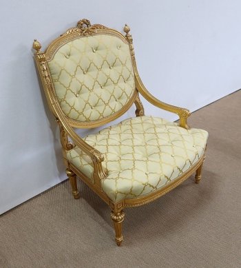 Paire de Fauteuils à la Reine Louis XVI, époque Napoléon III – Milieu XIXème