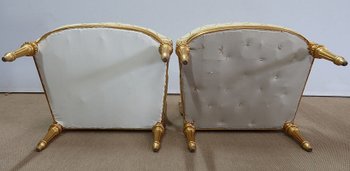 Paire de Fauteuils à la Reine Louis XVI, époque Napoléon III – Milieu XIXème