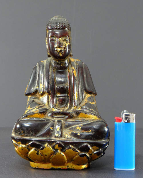 Vietnam, First Half of the 19th Century, Nguyen Dynasty, Lacquered Wood Buddha.
