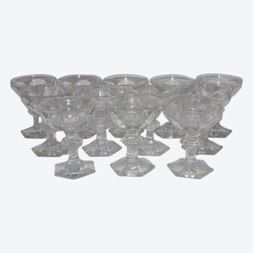 Serie Di 12 Calici Da Champagne Baccarat Modello Harcourt