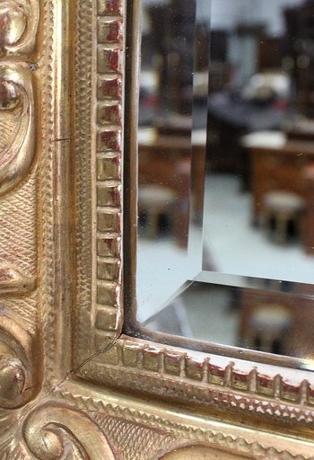  Specchiera in Legno Dorato, Stile Regency - Fine XIX Secolo