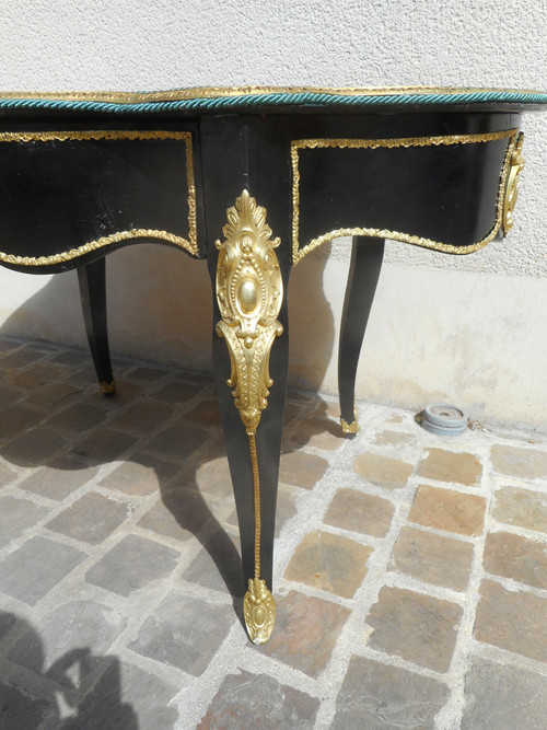 Table De Milieu En Marqueterie Et Bronze Doré Estampillé Diehl (1811-1885)
