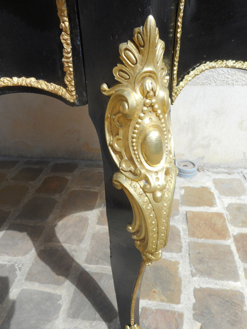 Table De Milieu En Marqueterie Et Bronze Doré Estampillé Diehl (1811-1885)