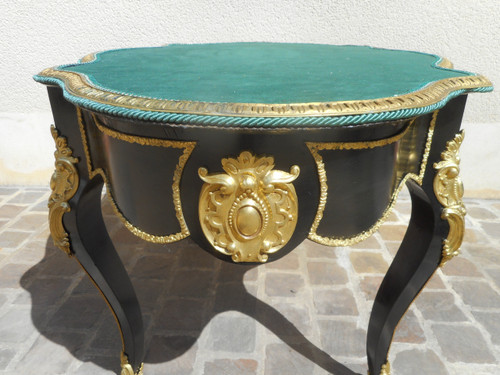 Table De Milieu En Marqueterie Et Bronze Doré Estampillé Diehl (1811-1885)