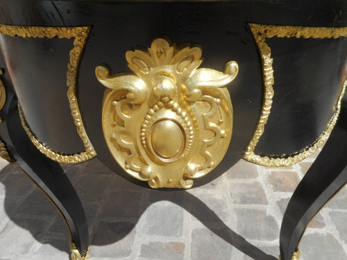 Table De Milieu En Marqueterie Et Bronze Doré Estampillé Diehl (1811-1885)