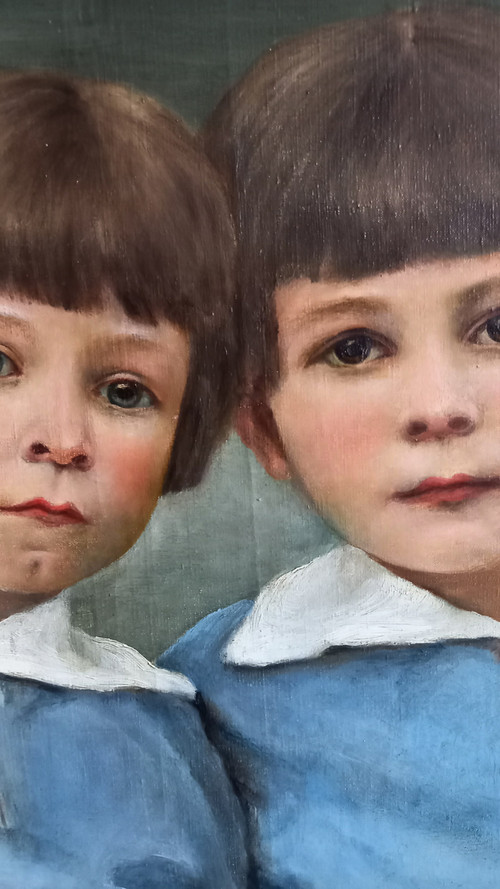 Ritratto di famiglia olio su tela