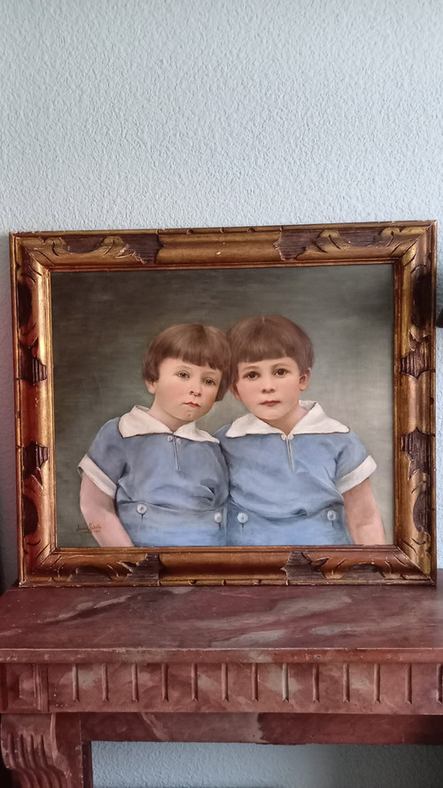 Ritratto di famiglia olio su tela