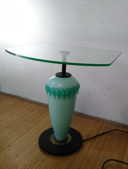 Lampe Guéridon en verre Murano