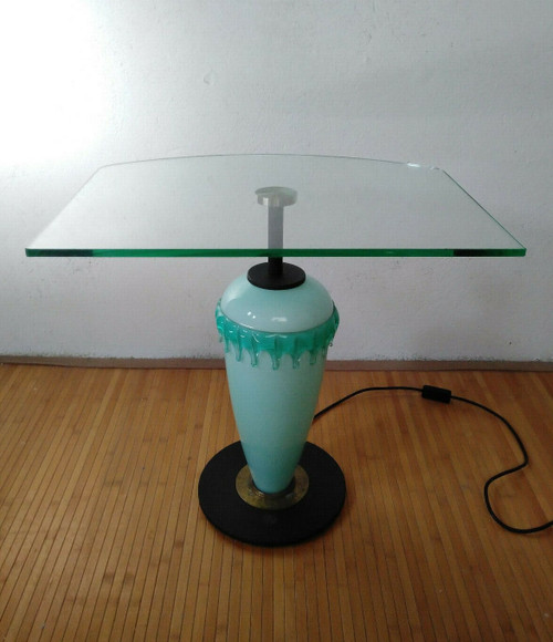 Lampe Guéridon en verre Murano