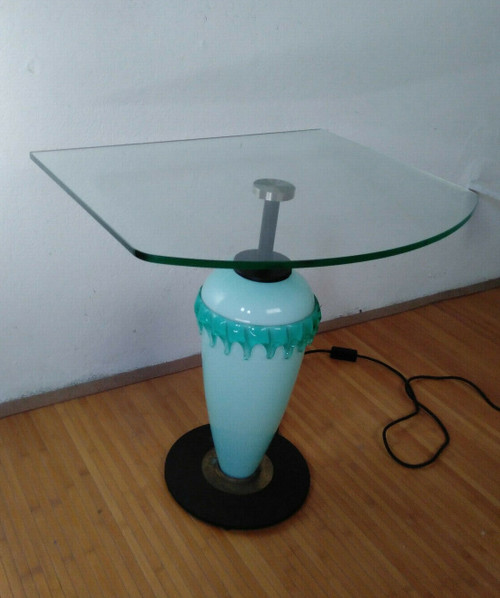 Lampe Guéridon en verre Murano