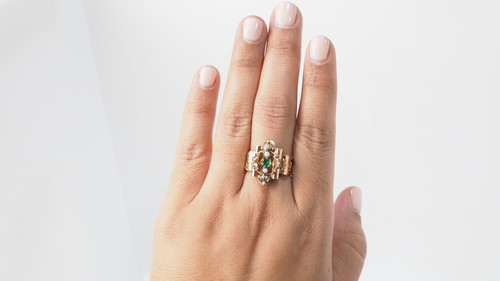Grande anello in oro rosa della fine del XIX secolo