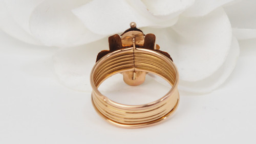 Grande anello in oro rosa della fine del XIX secolo