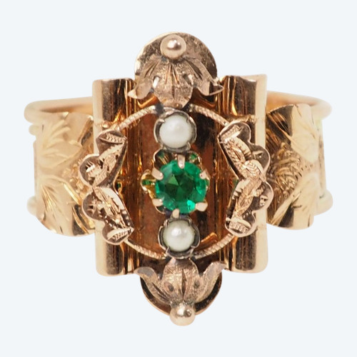 Grande anello in oro rosa della fine del XIX secolo