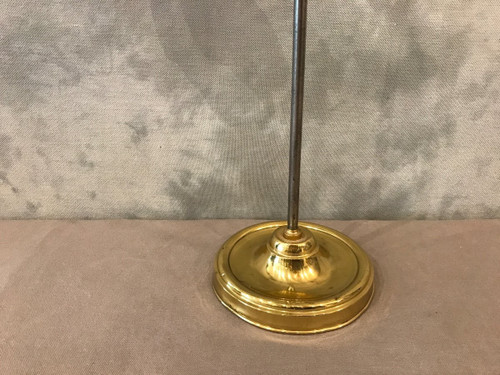 lampe ancien en fer et laiton poli d'époque 19 ème 
